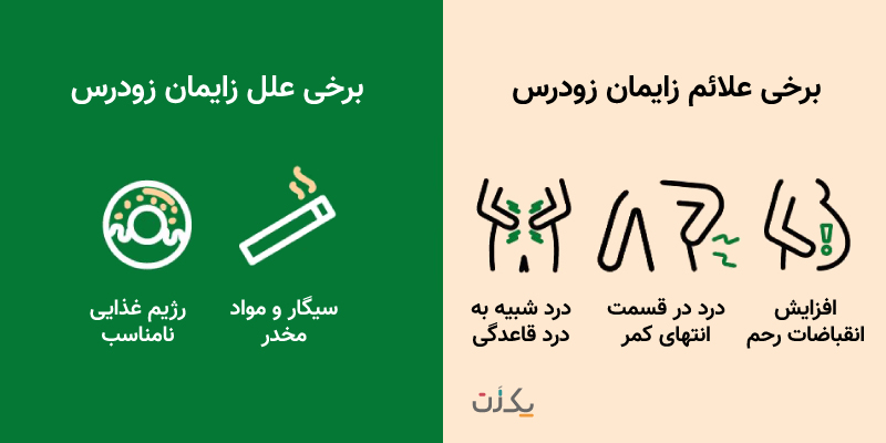 علائم هشدار دهنده زایمان زودرس